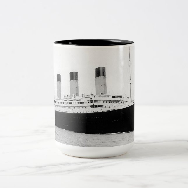 RMS Titanic Two-Tone Coffee Mug (Center)