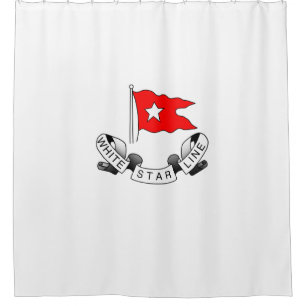 RMS Titanic White Star Line - Red Flag Star Logo