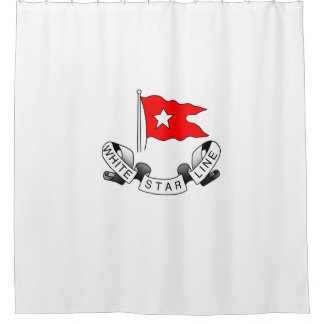 RMS Titanic White Star Line - Red Flag Star Logo