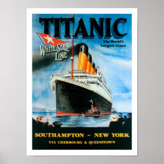 RMS Titanic- World's Largest Liner Centenary Poster