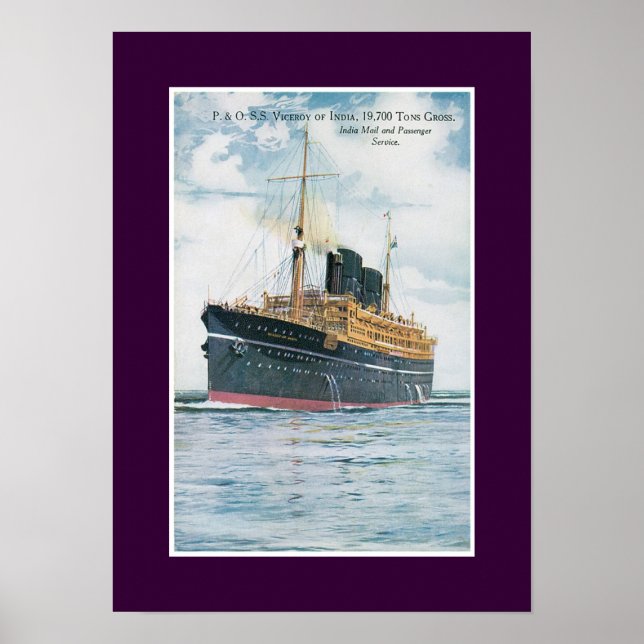 RMS Viceroy of India Poster (Front)
