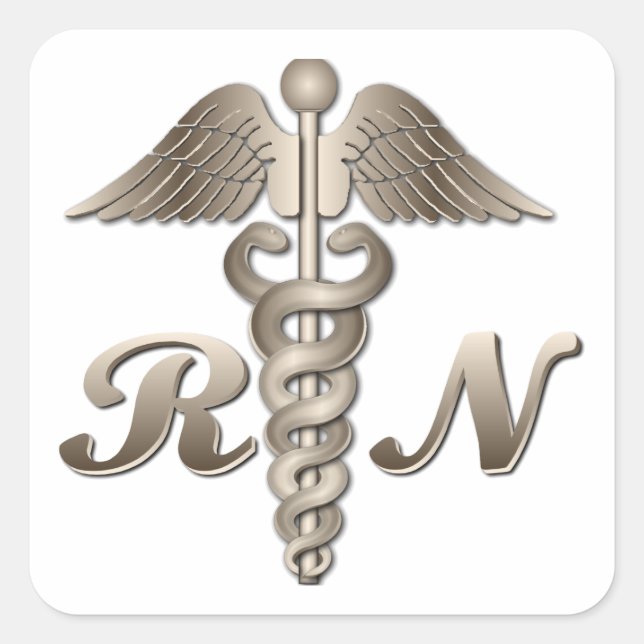 RN Caduceus Square Sticker (Front)