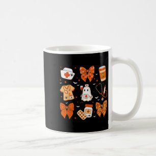 Rn Cna Icu Scrub Nurse Boo Coquette Halloween Cost Coffee Mug