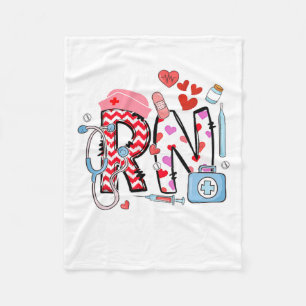 Rn Good Hands Cute Nurse Nursing Student Graduatio Fleece Blanket