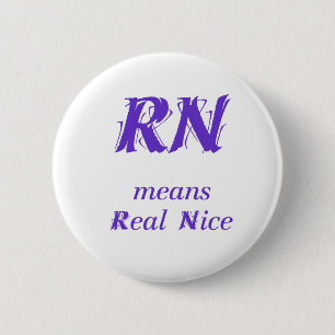 RN in purple 2 Inch Round Button