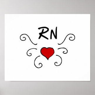 RN Love Tattoo Poster