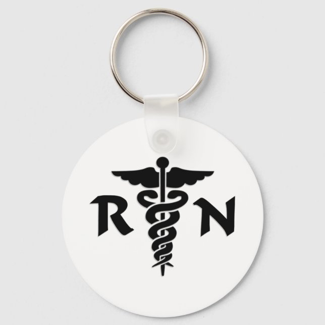 RN Medical Symbol Keychain (Front)