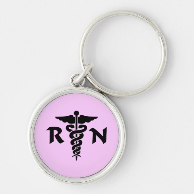RN Medical Symbol Keychain (Front)