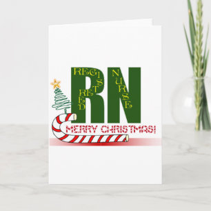 RN MERRY CHRISTMAS REGISTERED NURSE HOLIDAY CARD