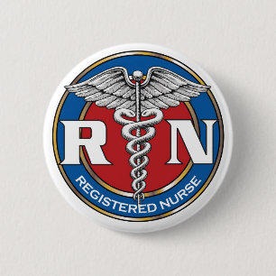 RN Nurse 2 Inch Round Button