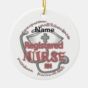 RN nurse axiom  Ceramic Ornament