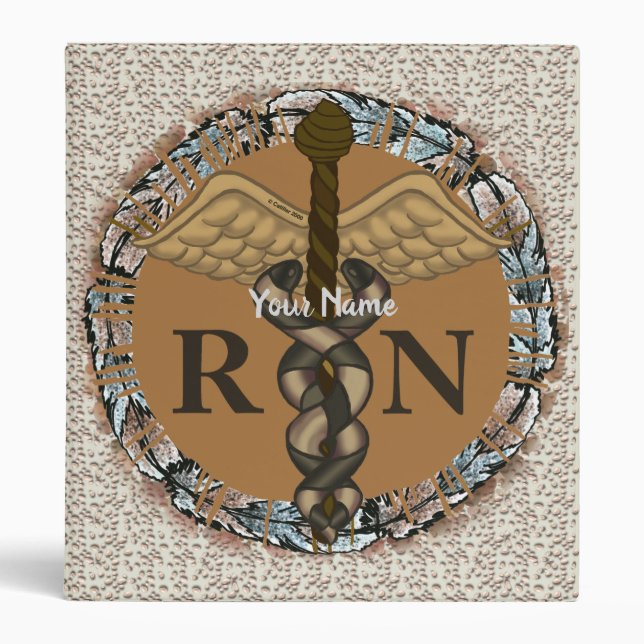 RN Nurse Caduceus Binder (Front)
