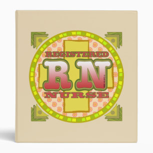 RN Nurse Cross Letters  binder