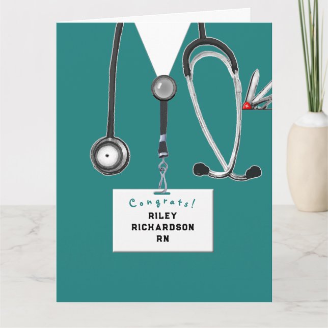 RN Nurse Graduation Card (Front)