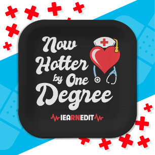 RN Nurse Graduation I Earned It Registered Nurse Paper Plate