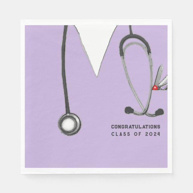 RN nurse graduation party Napkins (Front)