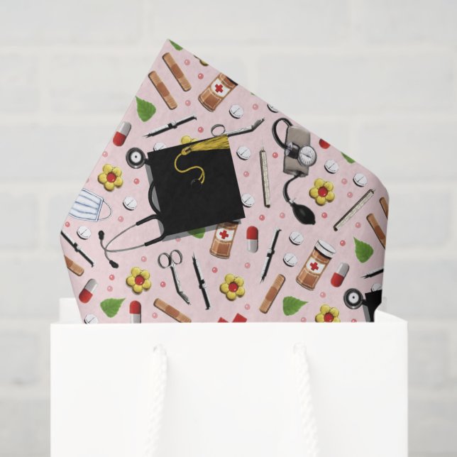 RN Nurse Graduation Tissue Paper (Gift Bag)