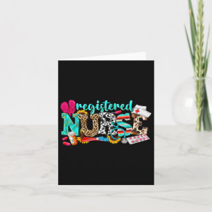 Rn Nurse Leopard Print Registered Nurse Nursing Sc Card