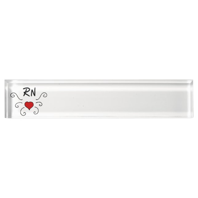RN Nurse Love Tattoo Nameplate (Front)