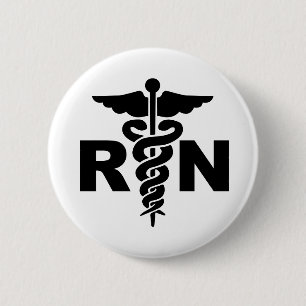 RN Nurse Medical Symbol 2 Inch Round Button