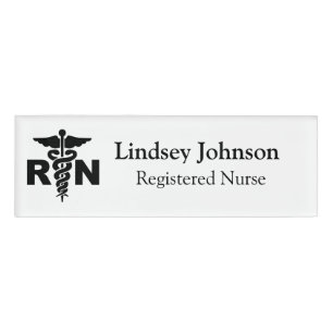 RN Nurse Name and Position Tag