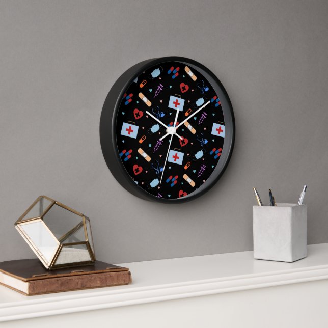 RN Nurse Nursing Student | Doctor Medical Pattern Clock (Office)