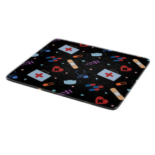 RN Nurse Nursing Student Doctor Medical Pattern Cutting Board