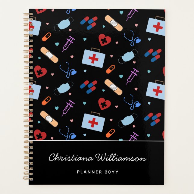 RN Nurse Nursing Student | Doctor Medical Pattern Planner (Front)