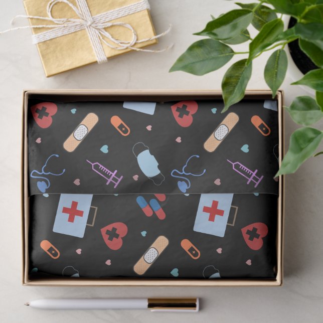 RN Nurse Nursing Student | Doctor Medical Pattern Tissue Paper (Gift)