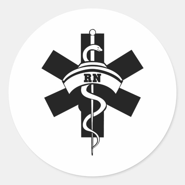 RN Nurses  Classic Round Sticker (Front)