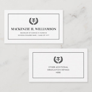 RN Nursing School Graduation Name Card Insert