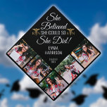 RN Nursing She Believed She Could 5 Photo Collage Graduation Cap Topper<br><div class="desc">Personalize this modern design with your 5 favourite photos and the grads name and class of date. Designed by Thisisnotme©</div>