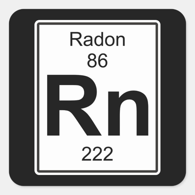 Rn - Radon Square Sticker (Front)