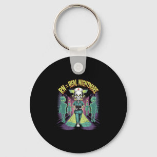 RN = Real Nightmare Halloween Nurse  Keychain