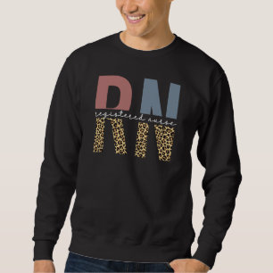 RN Registered Nurse Cheetah Print Graduation Sweatshirt