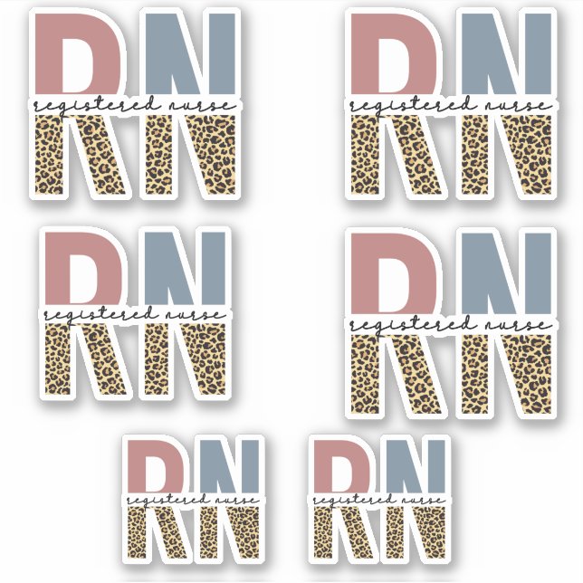 RN Registered Nurse Cheetah Print Nurse Graduation (Front)