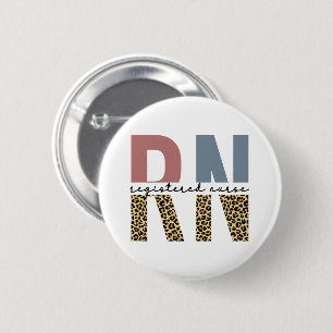 RN Registered Nurse Cheetah Print Nurse Graduation 2 Inch Round Button