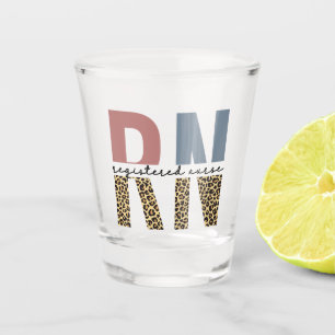 RN Registered Nurse Cheetah Print Nurse Graduation Shot Glass