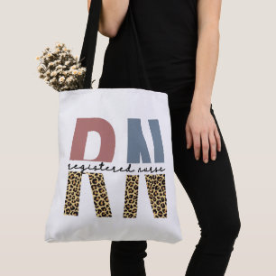 RN Registered Nurse Cheetah Print Nurse Graduation Tote Bag