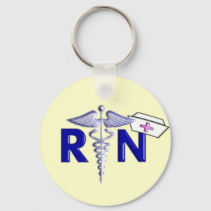 RN (Registered Nurse) Gifts-Embossed Style Keychain