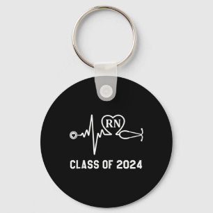 Rn Registered Nurse Graduation Class Of 2024 Nursi Keychain