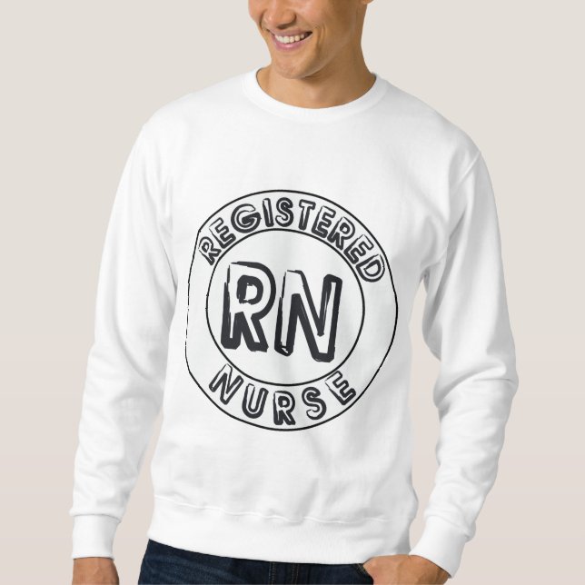 RN REGISTERED NURSE LOGO BADGE SWEATSHIRT (Front)