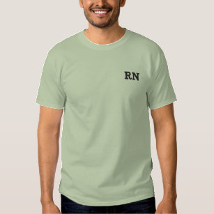 RN  Registered Nurse Medical Professional Embroidered T-Shirt