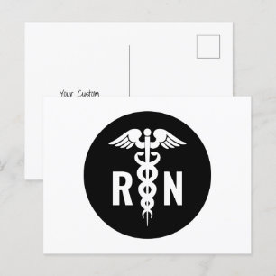 RN Registered Nurse Medical Symbol Postcard
