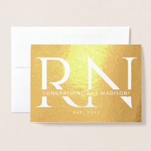 RN Registered Nurse Nursing Congratulations Foil Card