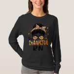 RN Registered Nurse One Thankful Thanksgiving Fall T-Shirt<br><div class="desc">RN Registered Nurse One Thankful Thanksgiving Fall Autumn</div>