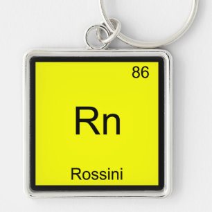 Rn - Rossini Funny Chemistry Element Symbol Tee Keychain