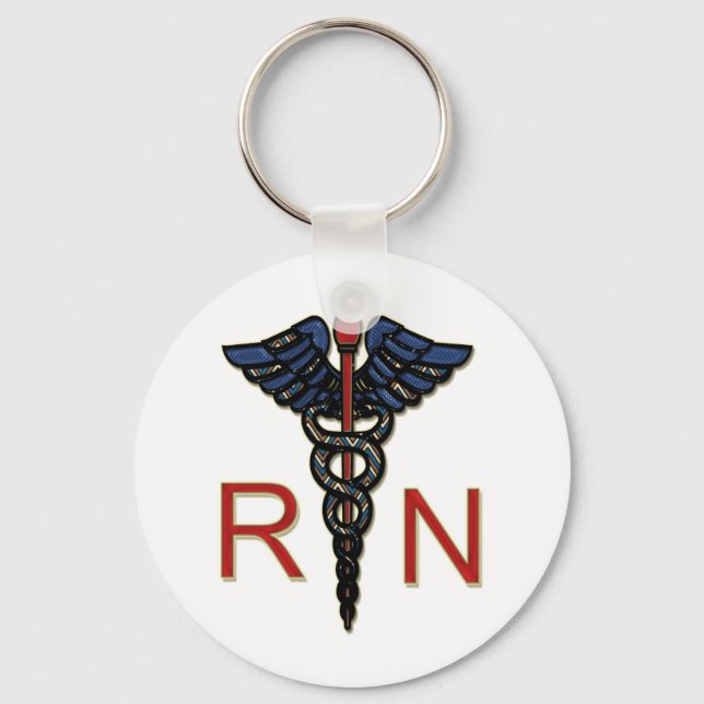 RN With Caduceus Keychain (Front)