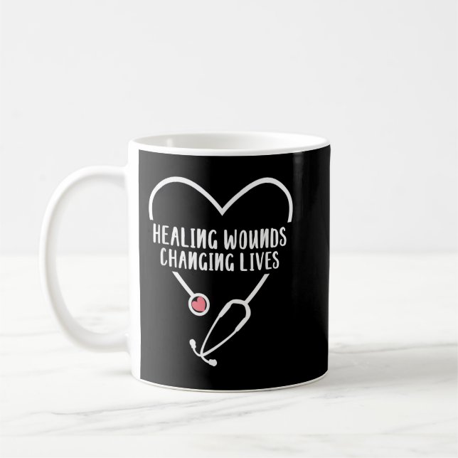 RN Wound Care Nurse Healing Wounds Changing Lives  Coffee Mug (Left)