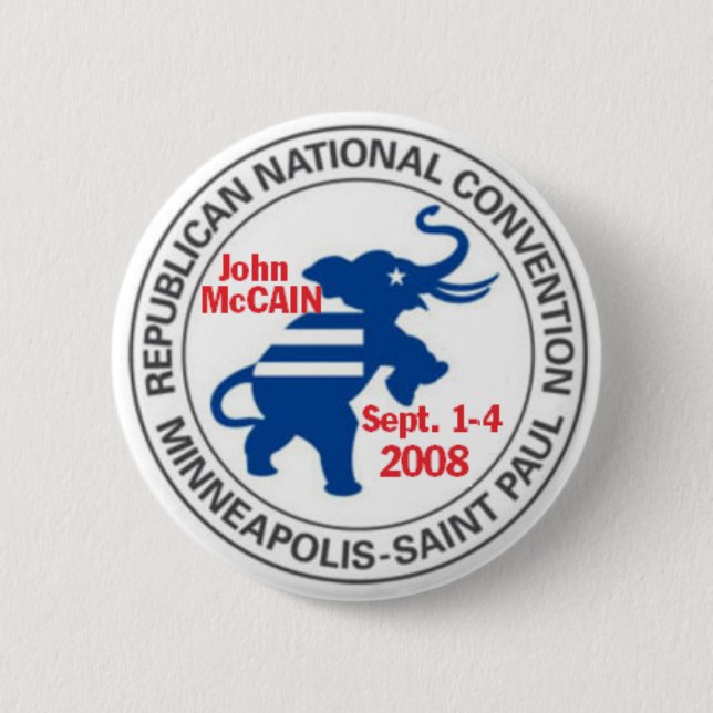 RNC Convention McCAIN Button Republican (Front)
